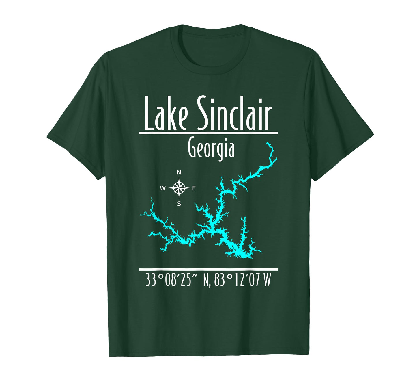Modern Lake Sinclair - Georgia T-Shirt