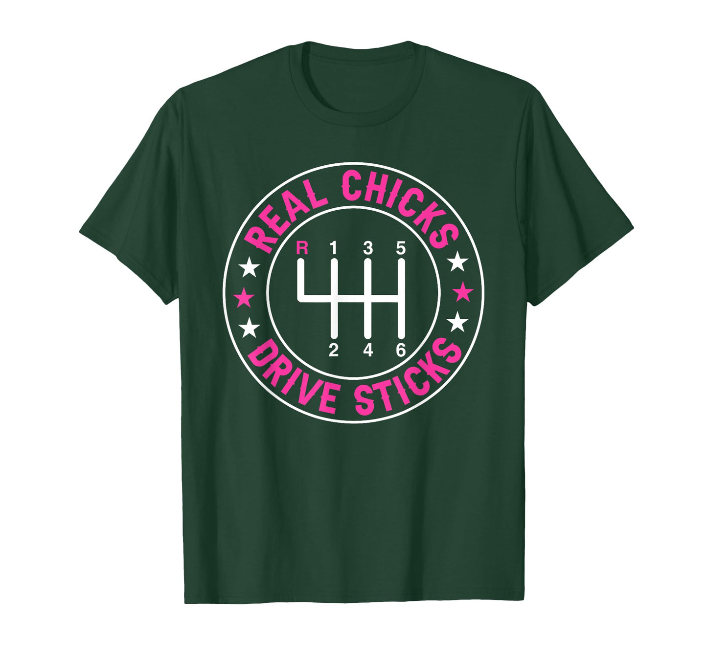 Funny Real Chicks Drive Sticks Manual Transmission Drifting T-Shirt