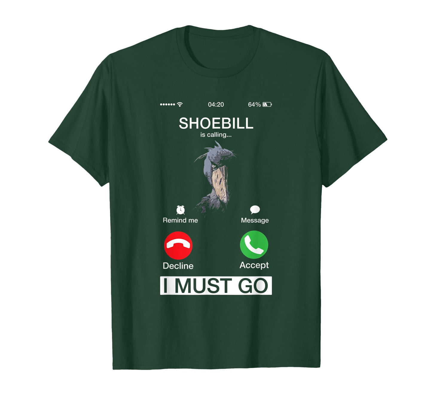 Shoebill Is Calling Wildlife Animal Lover Large African Bird T-Shirt