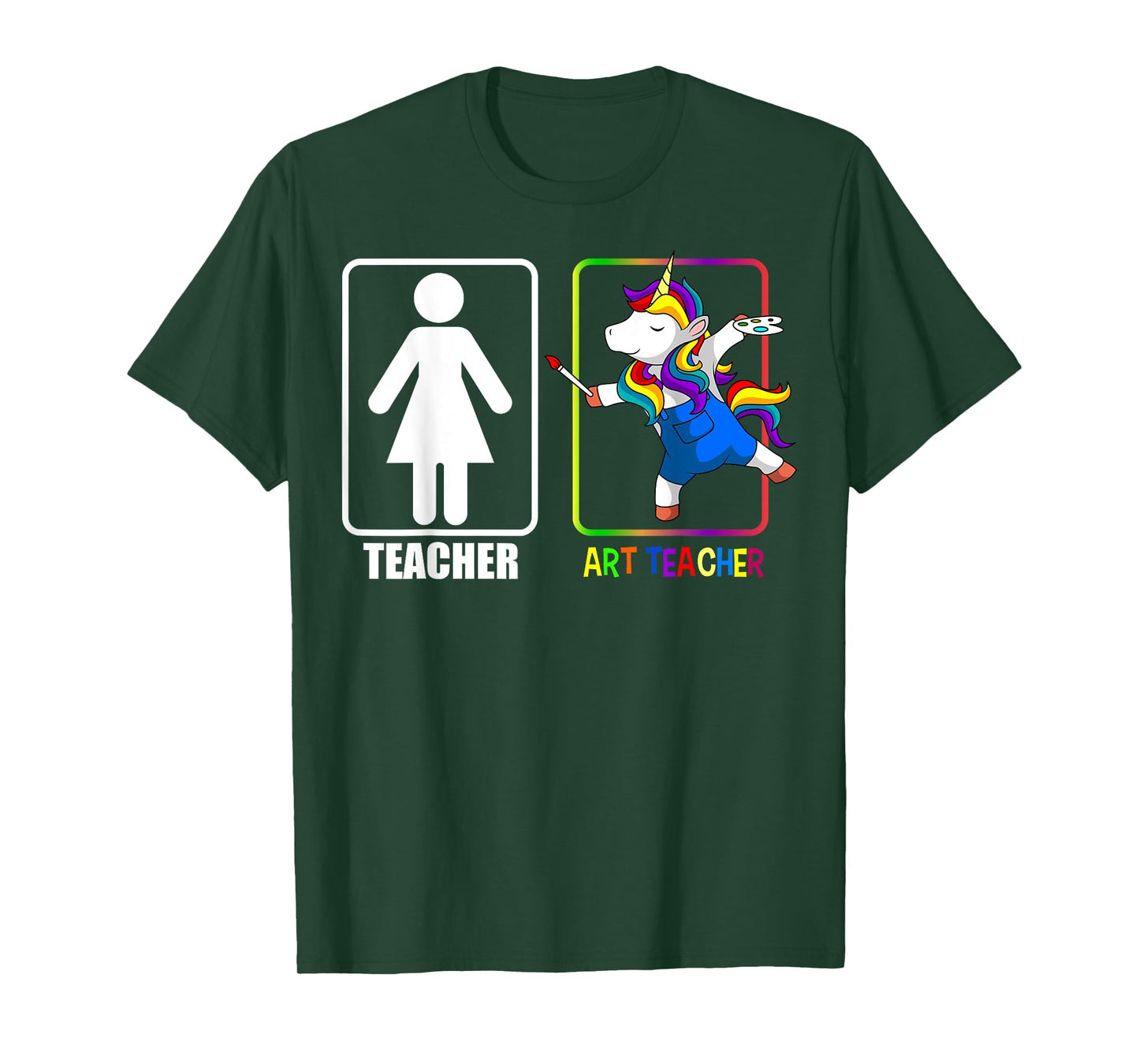 Art Teacher Unicorn Lover Visual Arts Painting Drawing T-Shirt