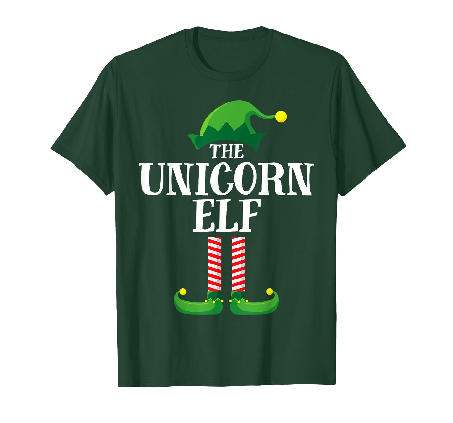 Unicorn Elf Matching Family Group Christmas Party Pyjamas T-Shirt