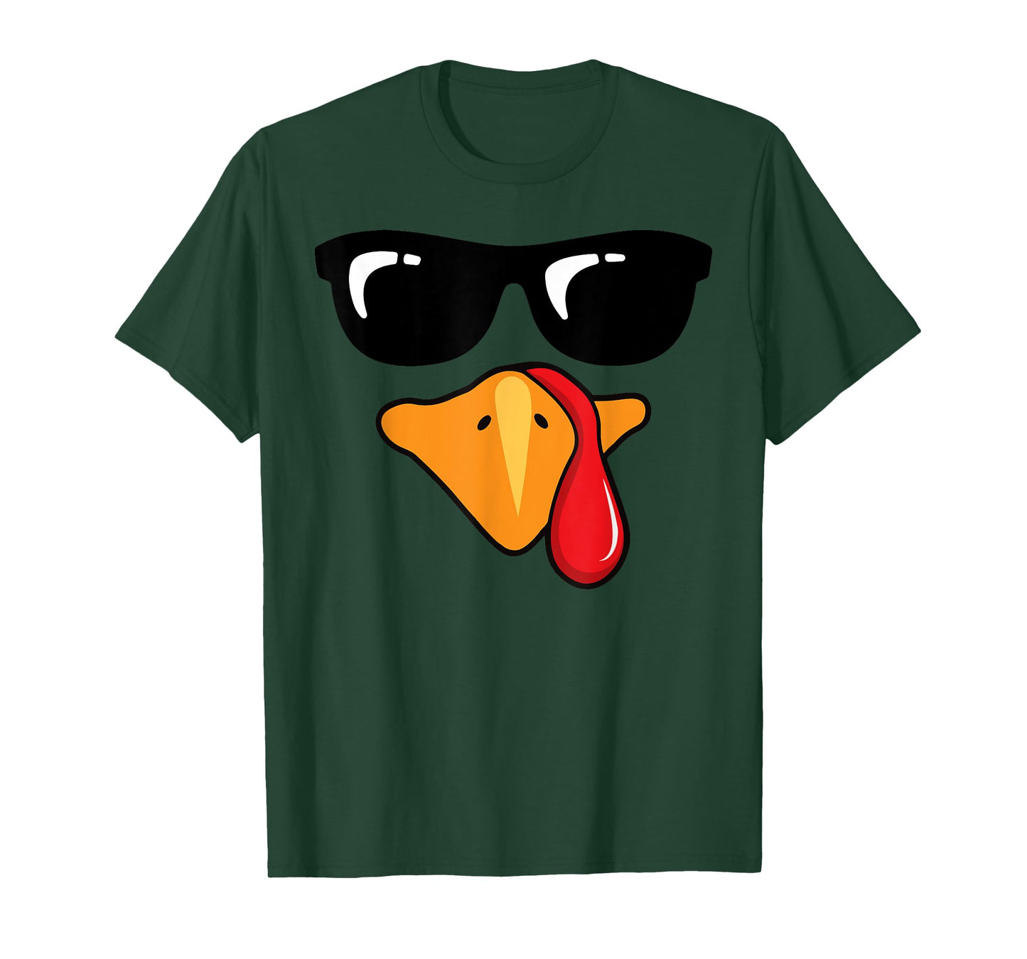Coolest Turkey Face Funny Thanksgiving Day for Kids T-Shirt