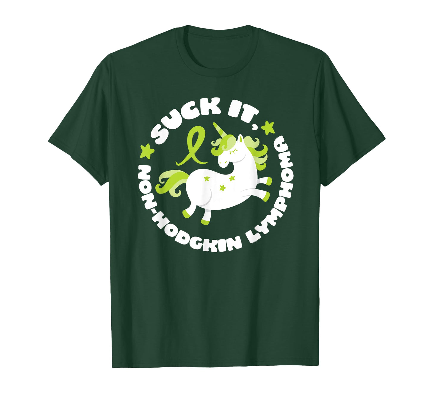 Suck It Non-Hodgkin Lymphoma Funny Quote with Unicorn T-Shirt