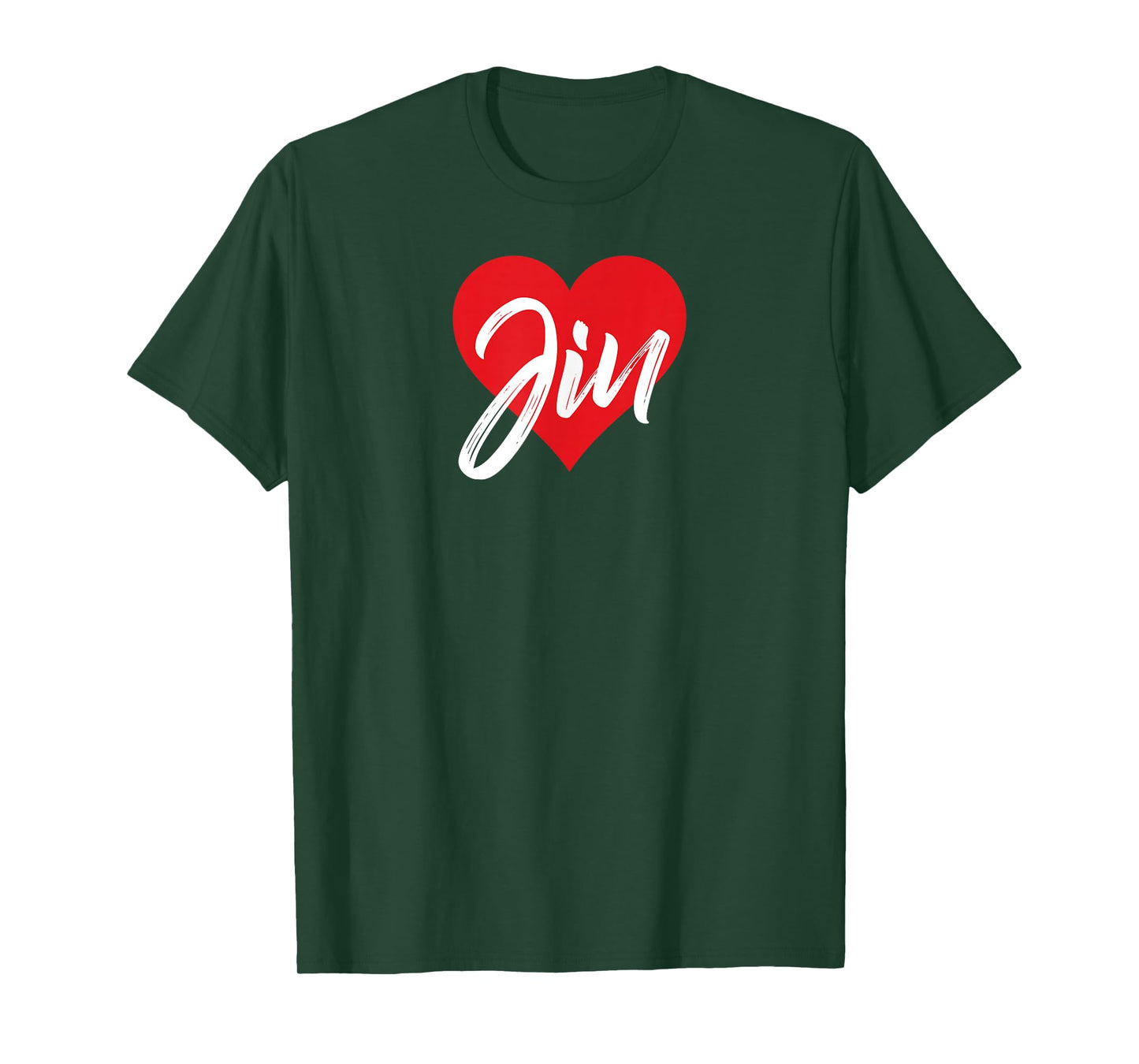 I Love Jin First Name Tshirt I Heart Named T-Shirt