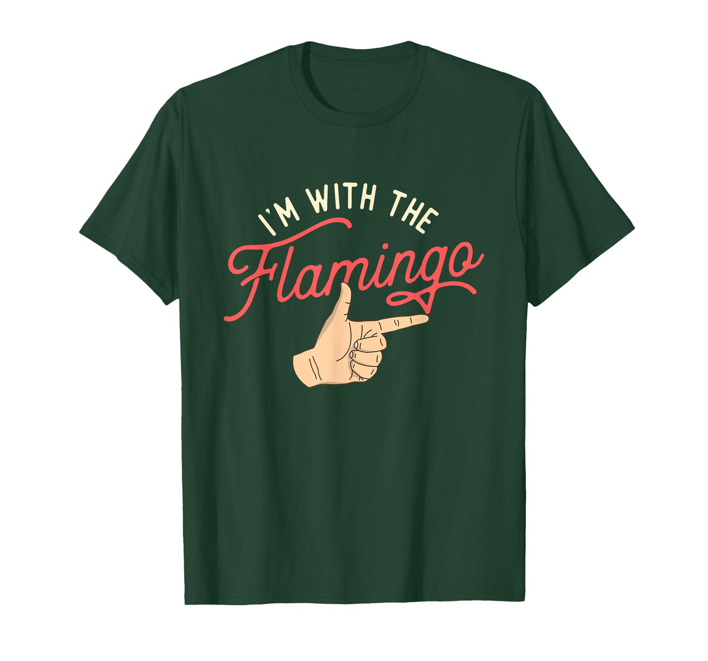 I'm With The Flamingo - Cute Flamingo Husband Wife Partner T-Shirt