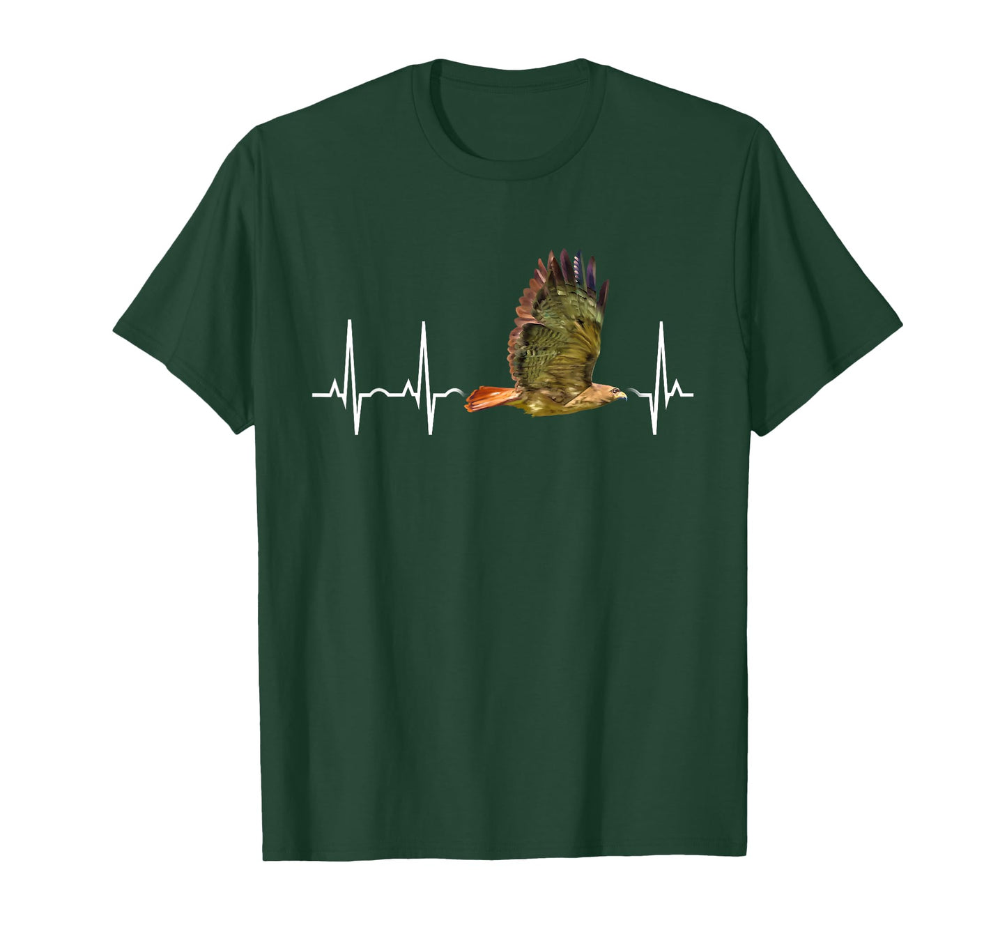 Red Tail Hawk Heartbeat Funny Birdwatcher Birding Buteo Gift T-Shirt