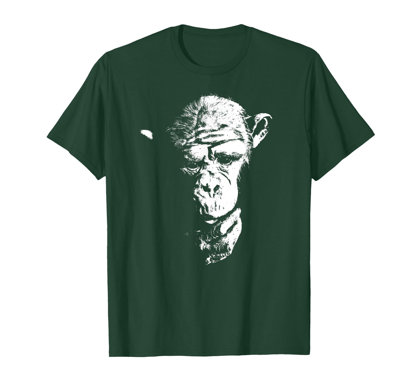 Chimpanzee T Shirt Thinking Monkey, Ape, Cool Chimp Tee T-Shirt