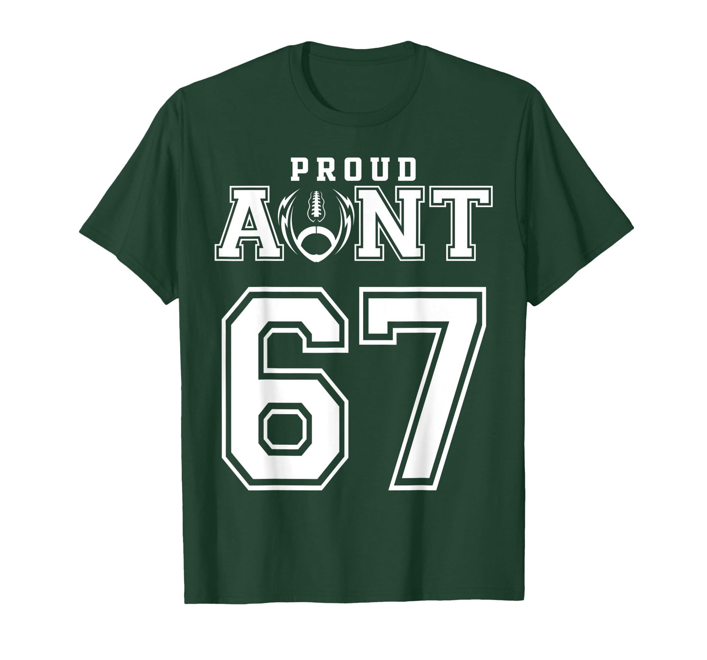 Custom Proud Football Aunt Number 67 Personalized For Women T-Shirt