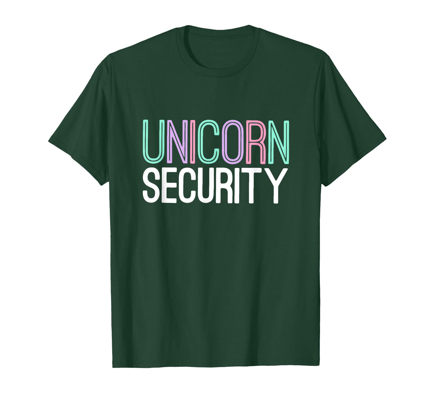 Unicorn Security Dad Mom Sis Brother Halloween Costume Gift T-Shirt