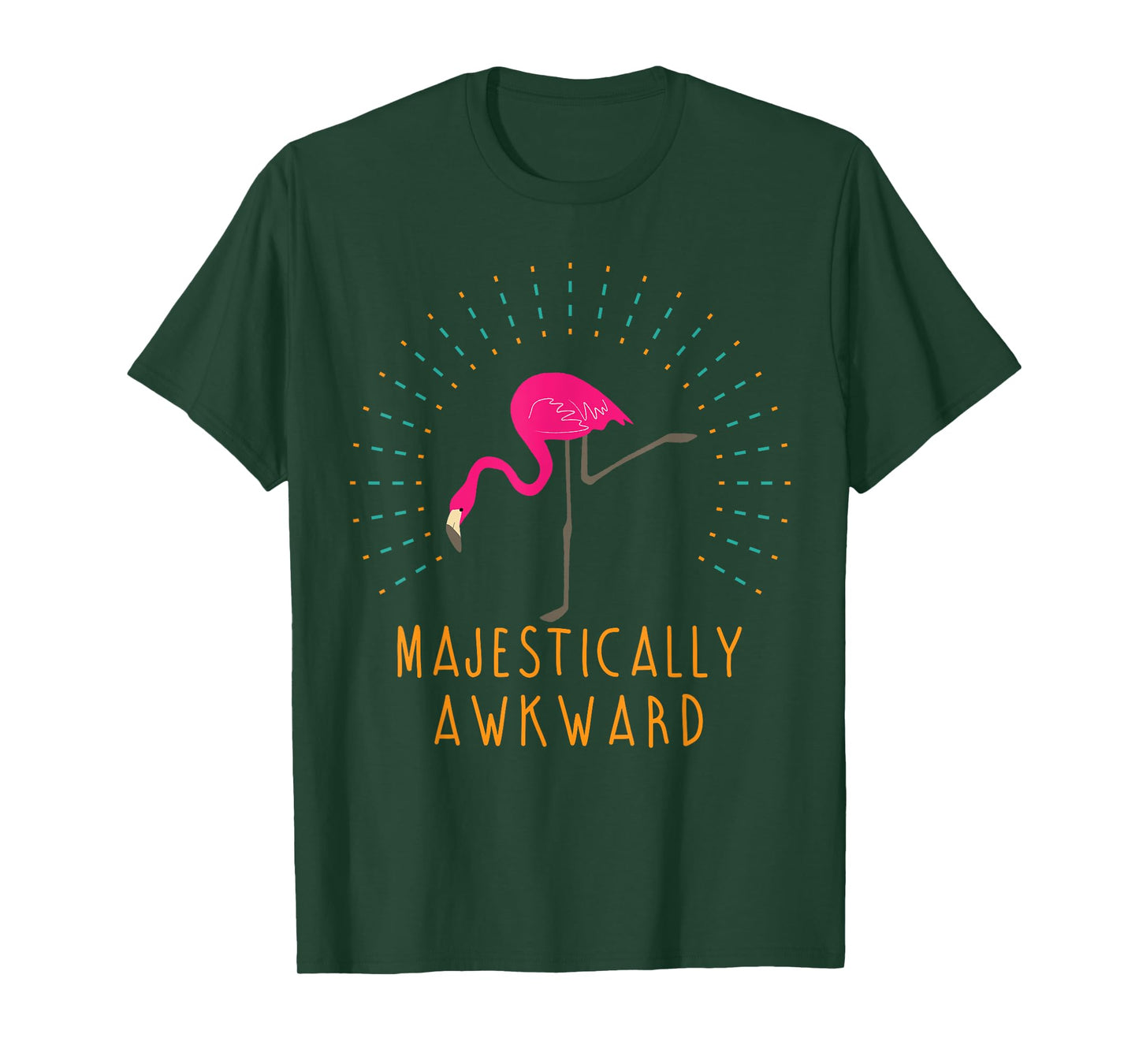 Majestically Awkward T-Shirt Funny Flamingo Novelty Gift T-Shirt