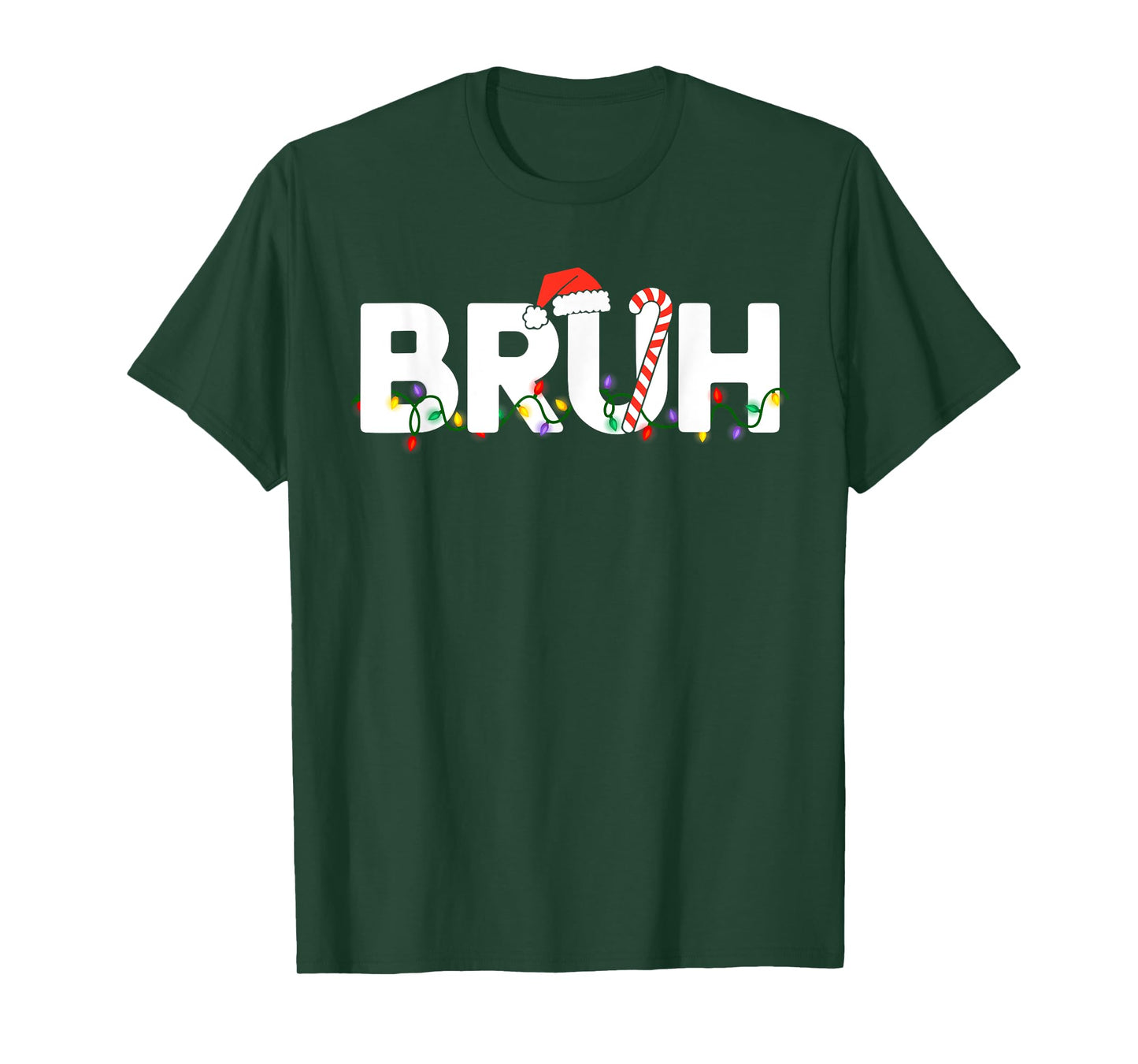 Bruh Christmas Kids Teens Boys Funny Christmas Santa Mens T-Shirt