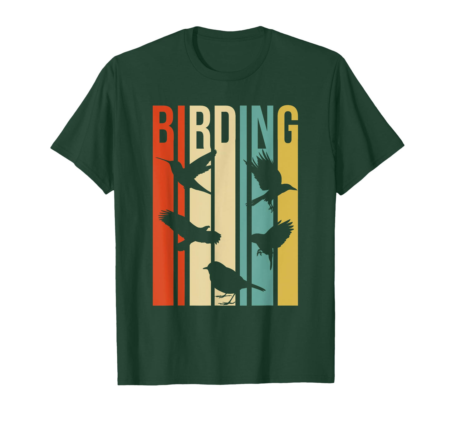 Vintage Style Birding T-Shirt For Birders With Birds T-Shirt
