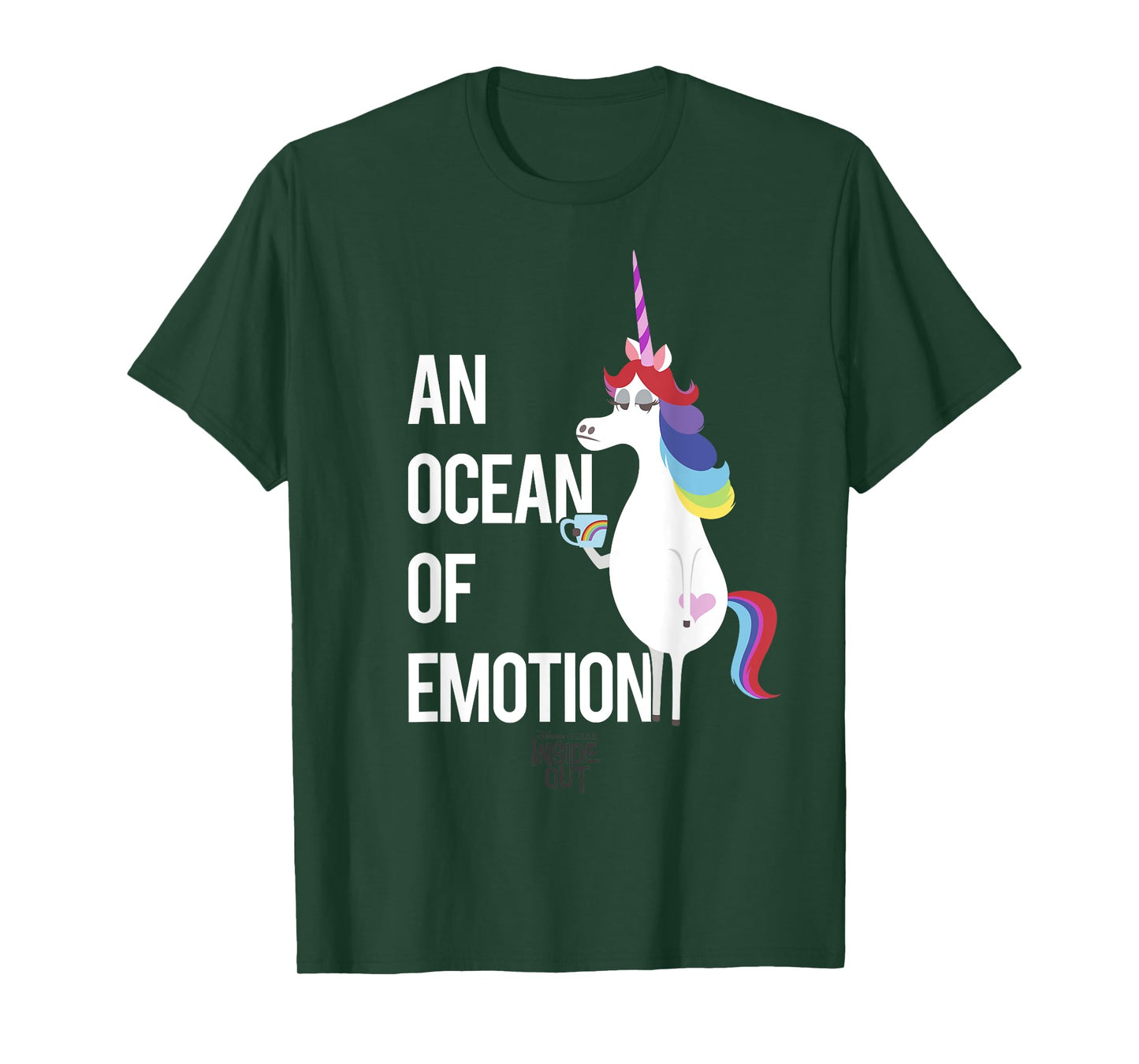 Disney Pixar Inside Out Unicorn An Ocean Of Emotion Logo T-Shirt
