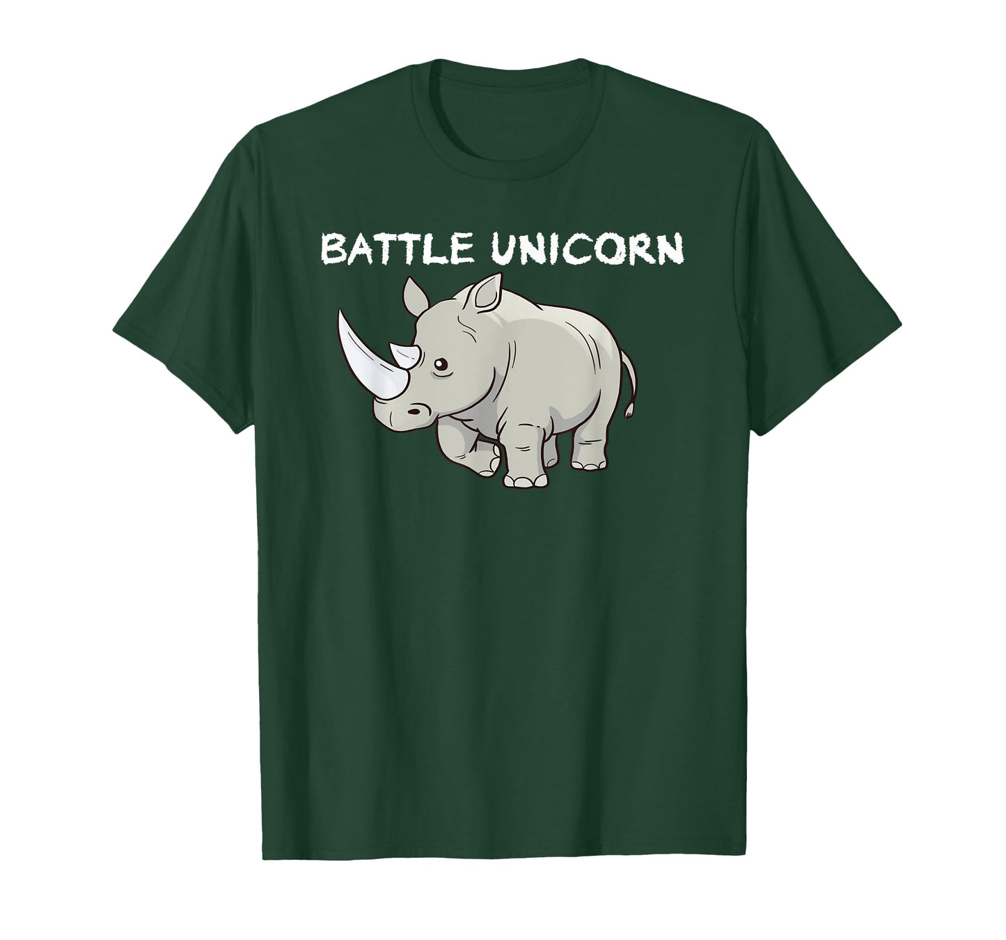 Battle Unicorn Awesome Funny Cute Unicorn Rhino Tee Nerdy T-Shirt