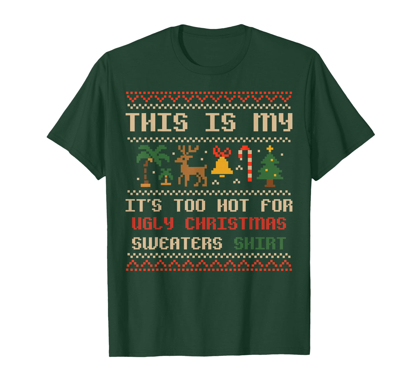 This Is My Christmas In July Summer Hawaiian Christmas Santa T-Shirt