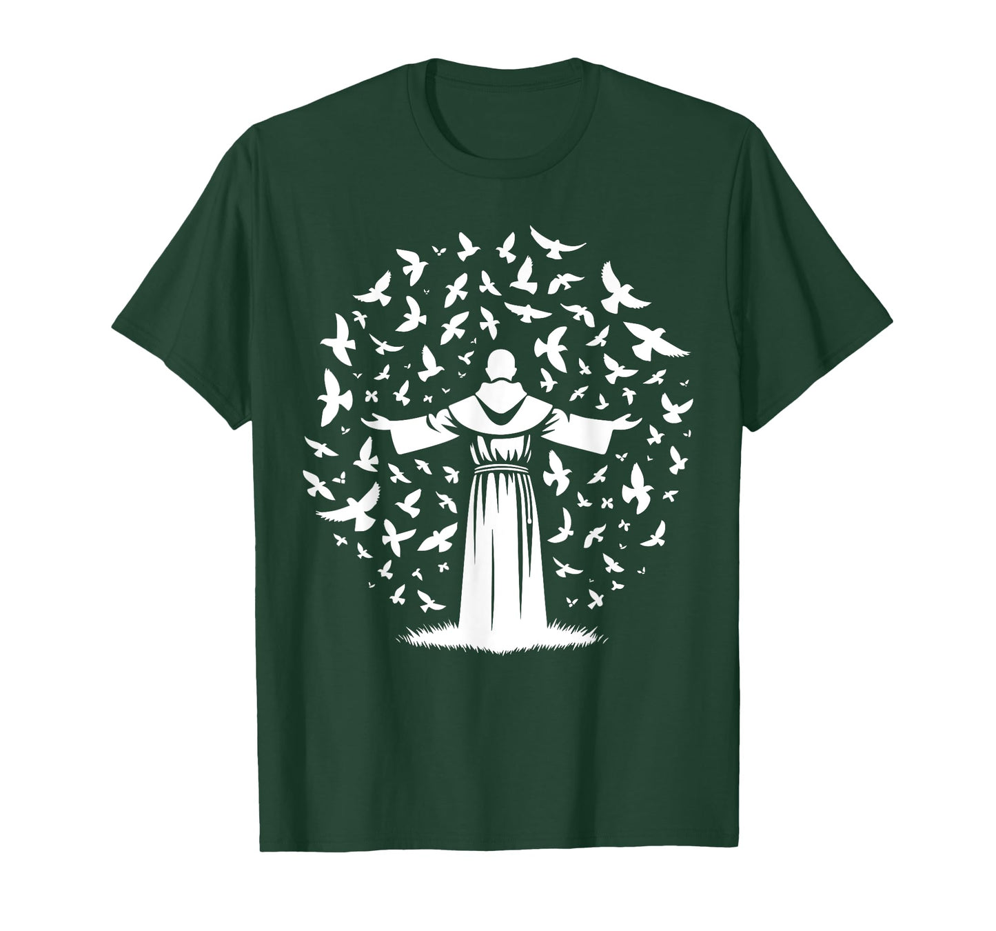 St Francis of Assisi Patron Saint of Animals Birds Catholic T-Shirt