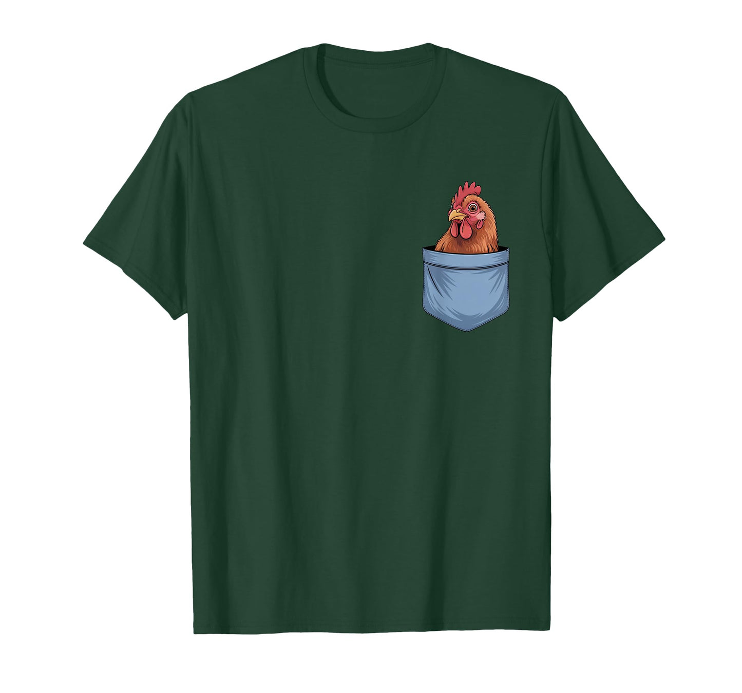 Cute Pocket Chicken Farm Animal Lovers T-Shirt