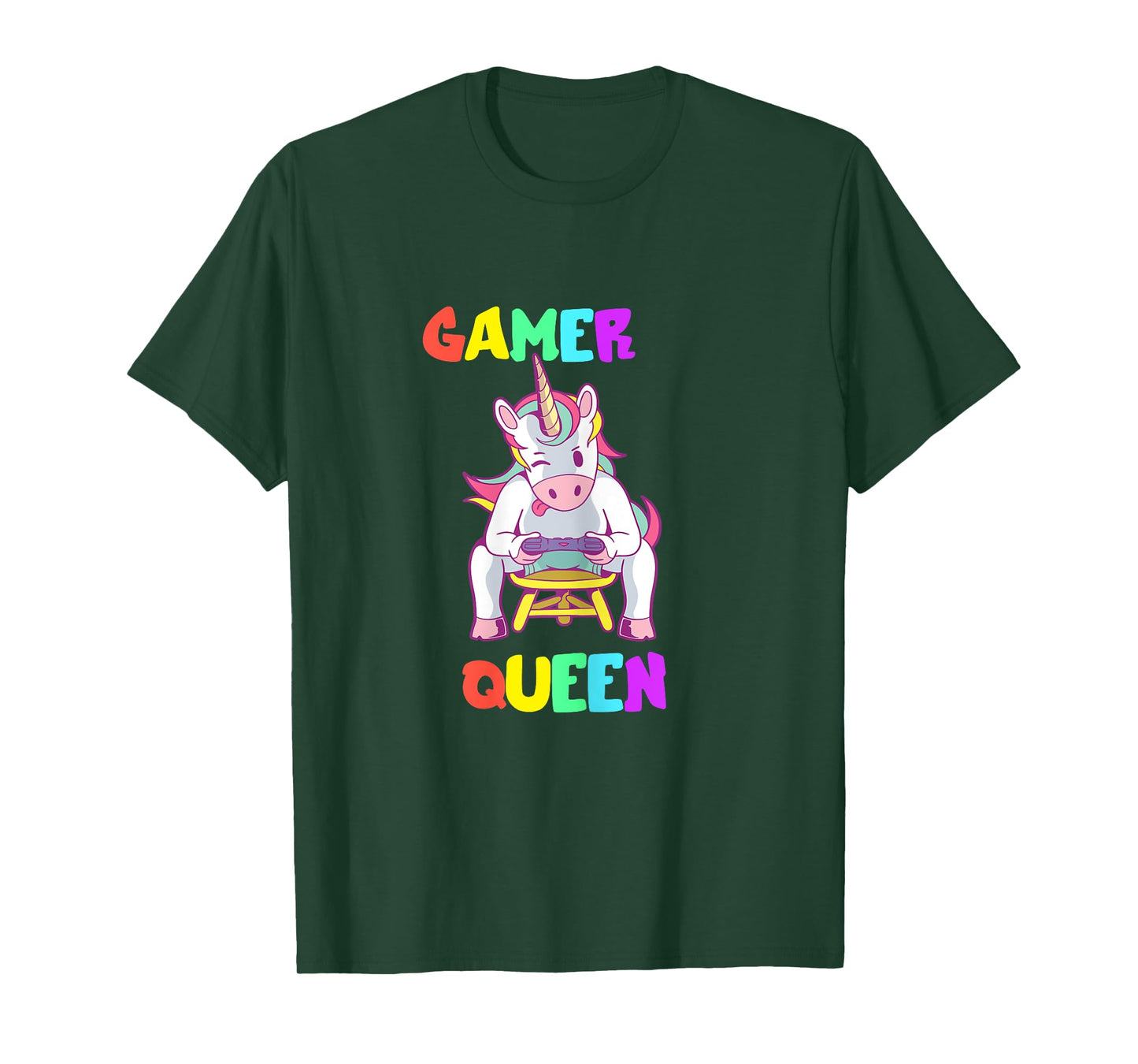 Gamer Queen Gamer Queen Unicorn Gamer Cute Gaming T-Shirt
