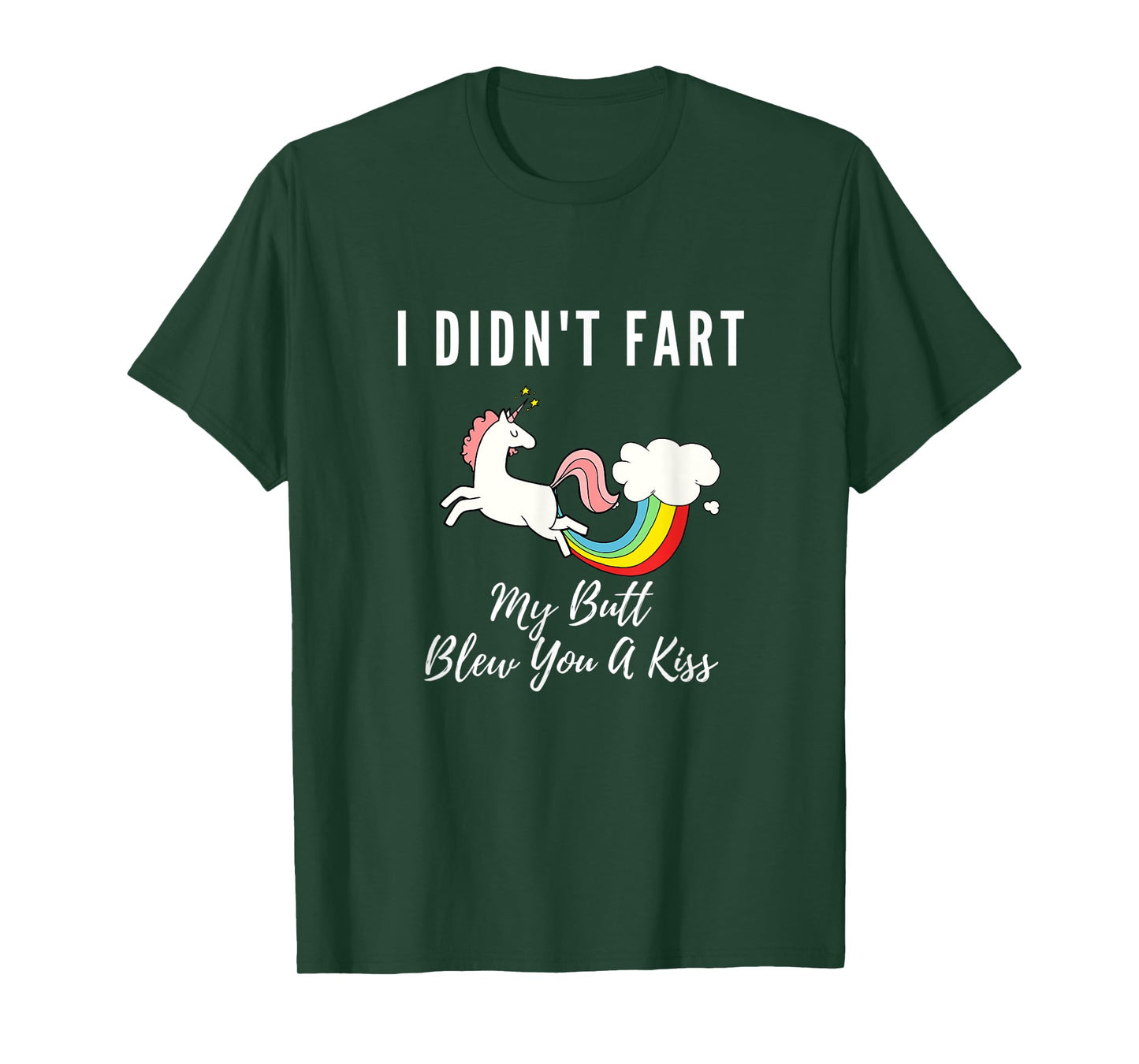 Funny I Didn't Fart My Butt Blew You A Kiss Unicorn Gift Kid T-Shirt
