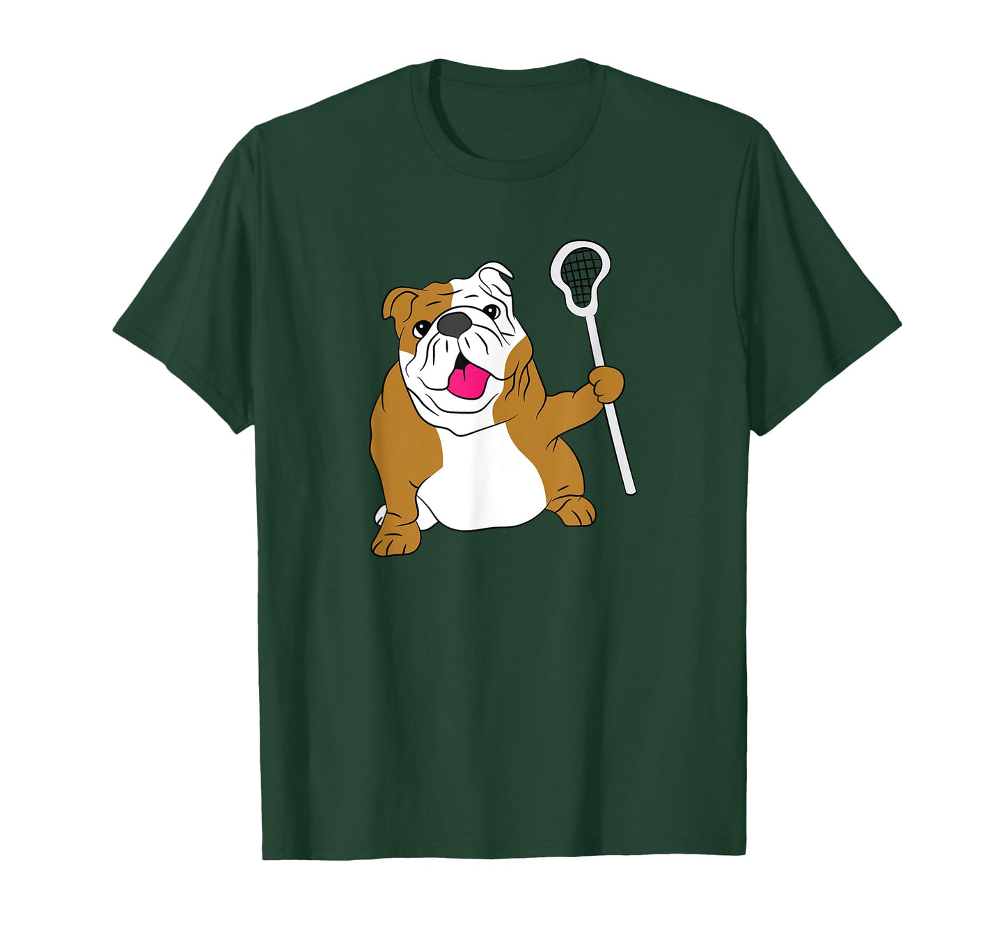 Bulldog Dog Lacrosse Design LAX Dad T-Shirt