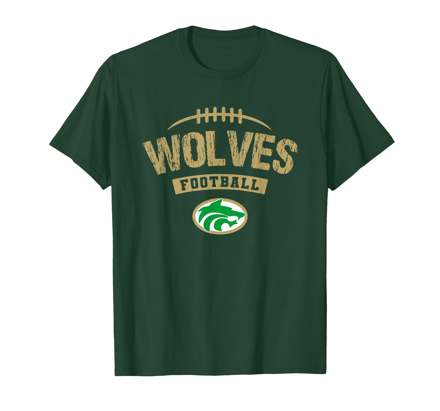 Buford Wolves Logo Football Distressed HS T-Shirt