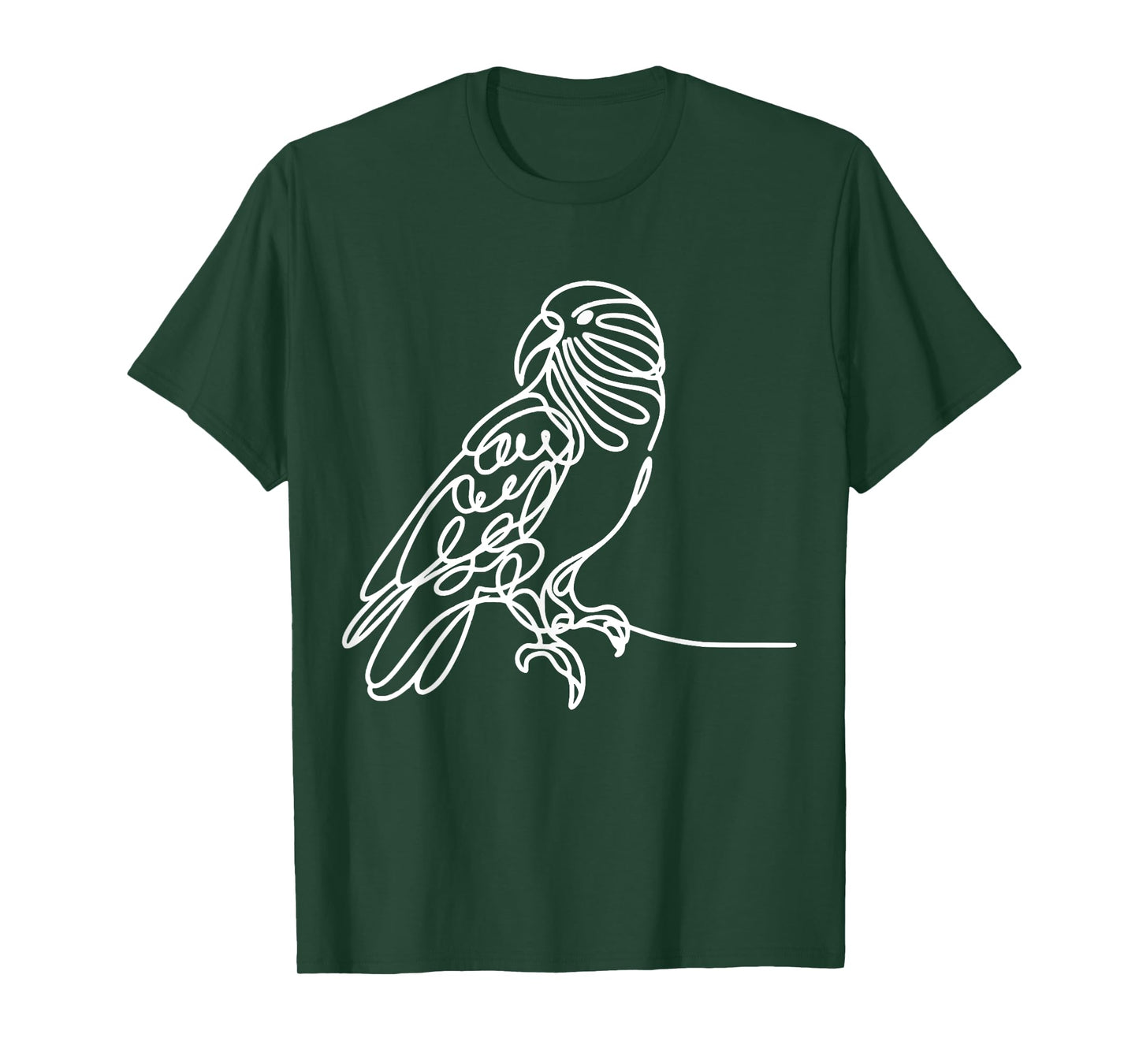 Line Art Bird & Ornithologist Kea T-Shirt