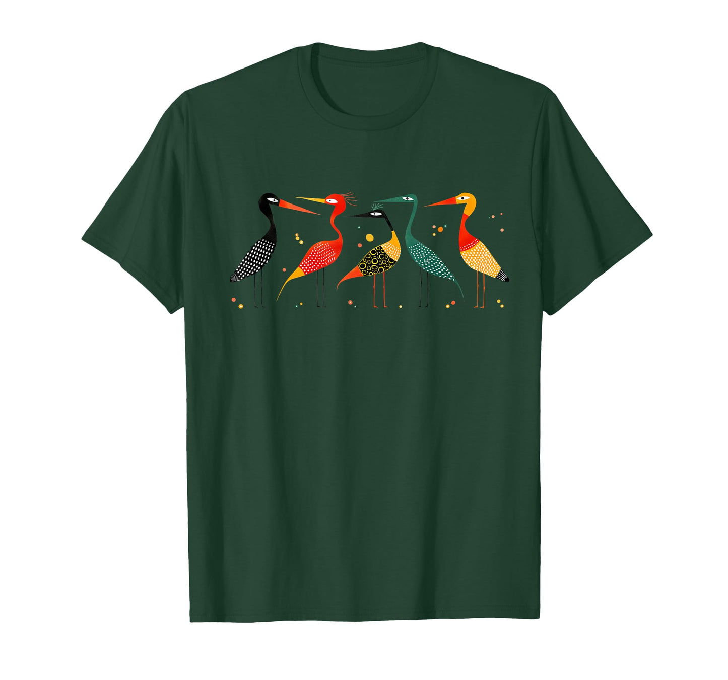 Fuzzy Logic Brand MidCentury Modern Heron T-Shirt, Small, Blue