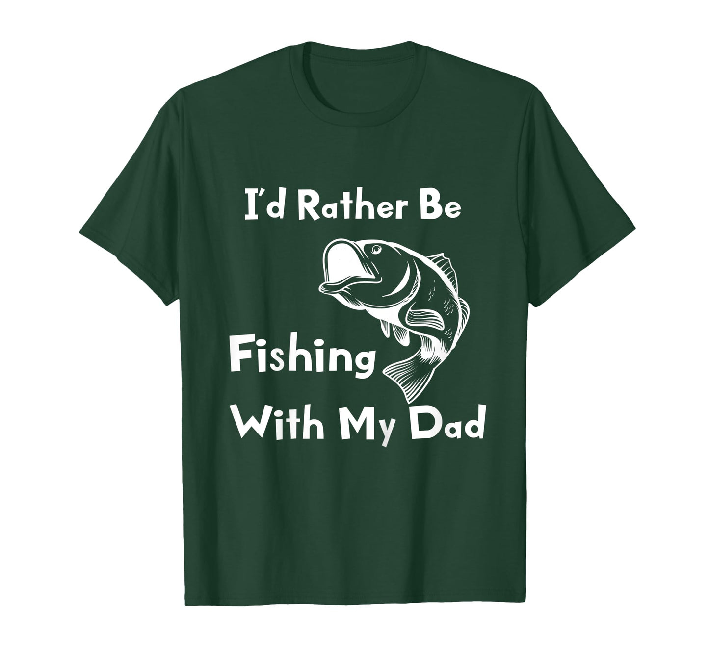 Kids I'd Rather Be Fishing With My Dad Kids Fisherman T-Shirt