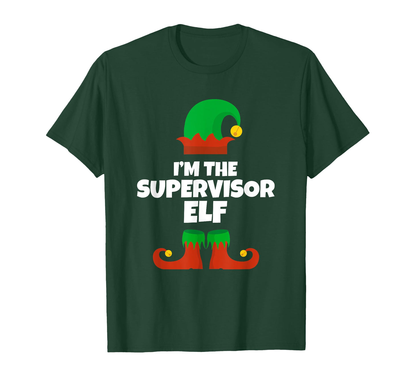 I'm The Supervisor Elf Family Pajama Christmas Funny T-Shirt