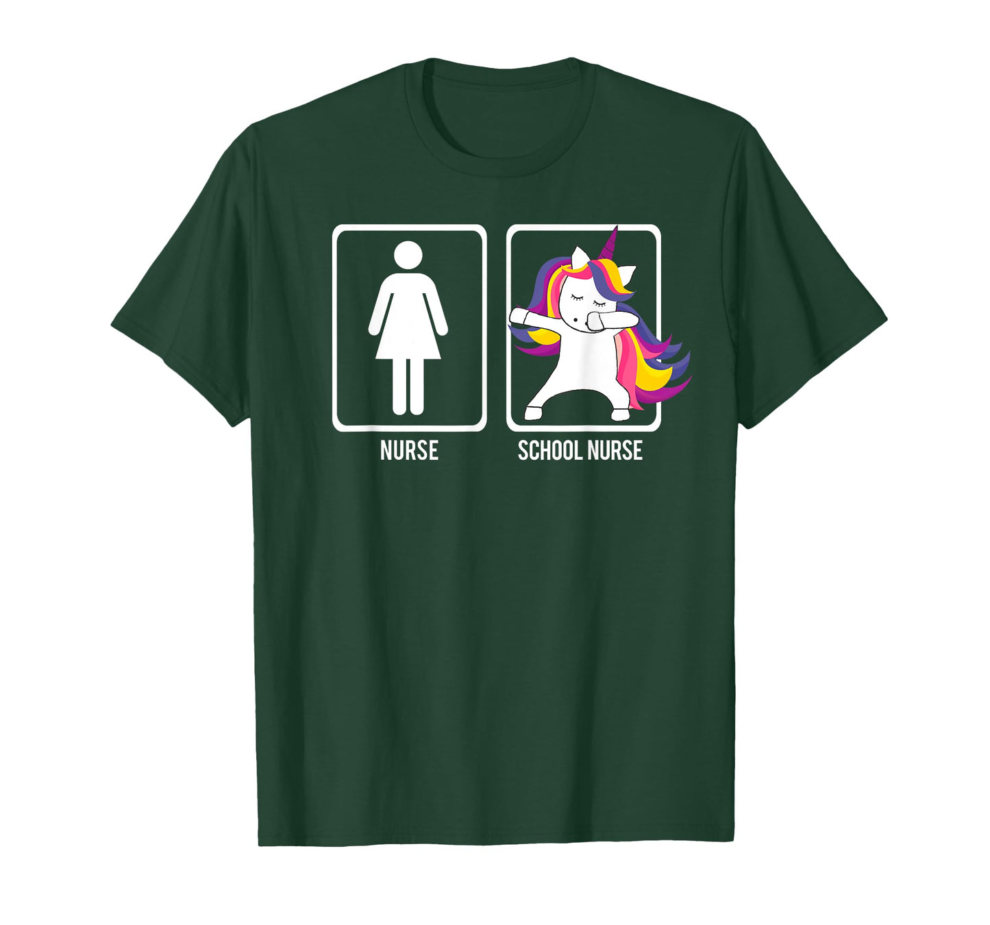 DABBING UNICORN NURSE VS SCHOOL NURSE Dabs Dab Meme T-Shirt