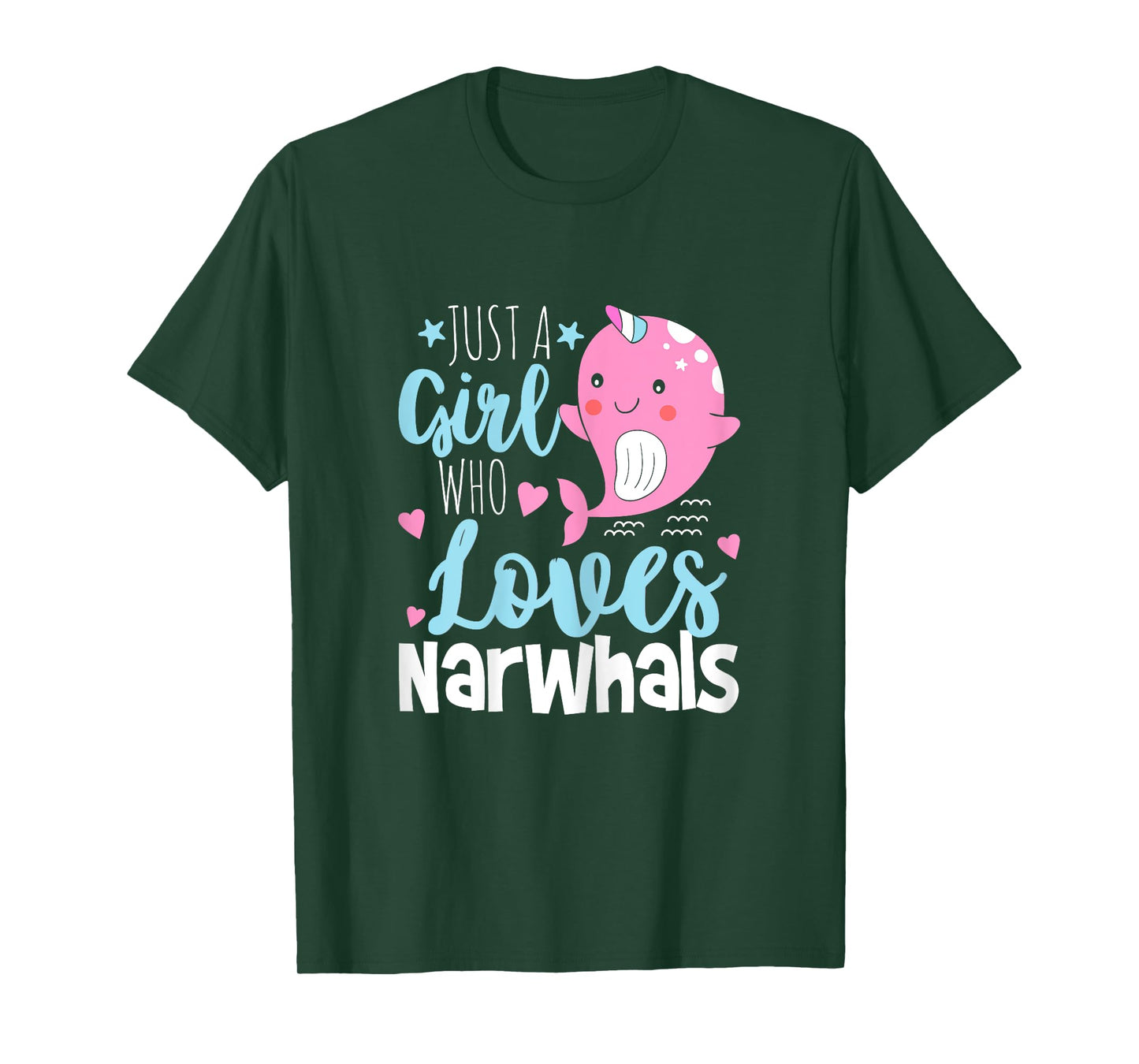 Just A Girl Who Loves Narwhals - Narwhal Marine Mammal Lover T-Shirt