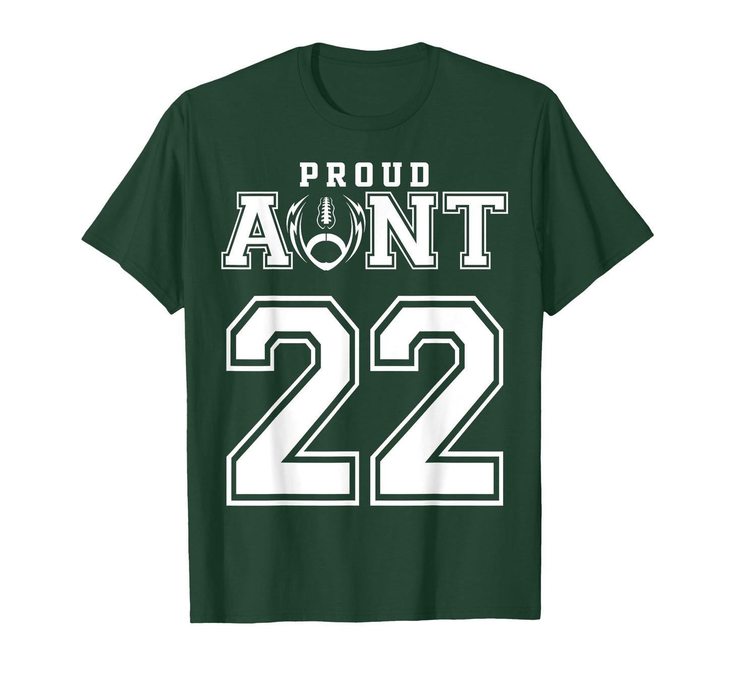 Custom Proud Football Aunt Number 22 Personalized For Women T-Shirt