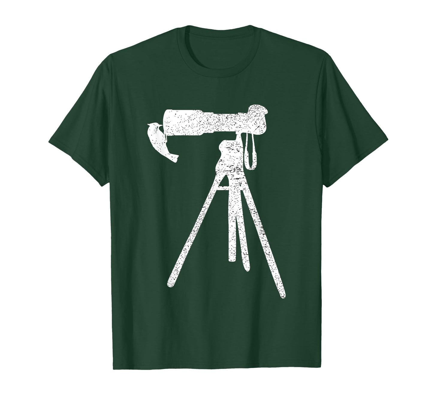 Retro Vintage Distressed Bird Photographer Wildlife Print T-Shirt