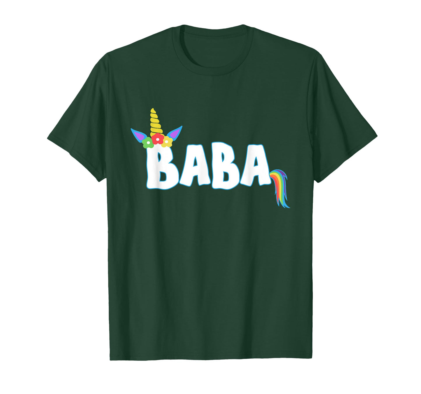 Unicorn Birthday Girl Shirt Funny BABA Grandpa Dad Gift Tee T-Shirt