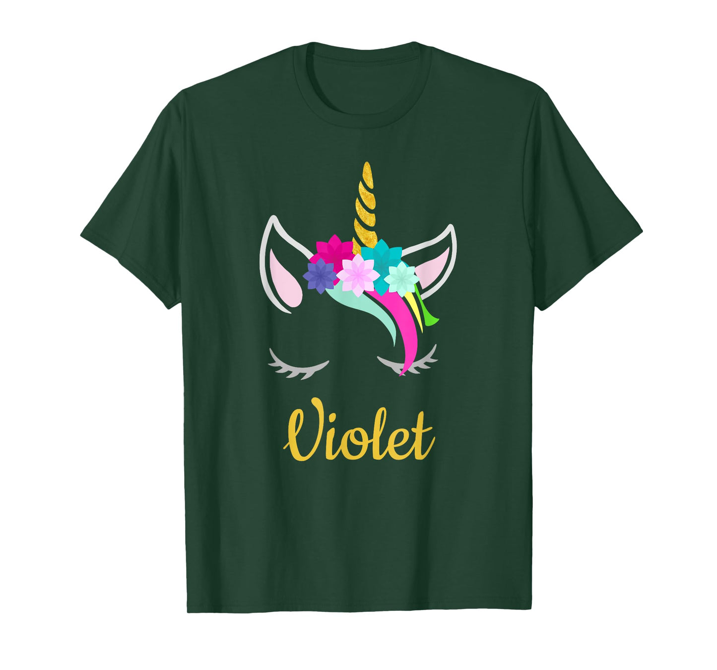 Violet Unicorn Name Shirt for Violet T-Shirt