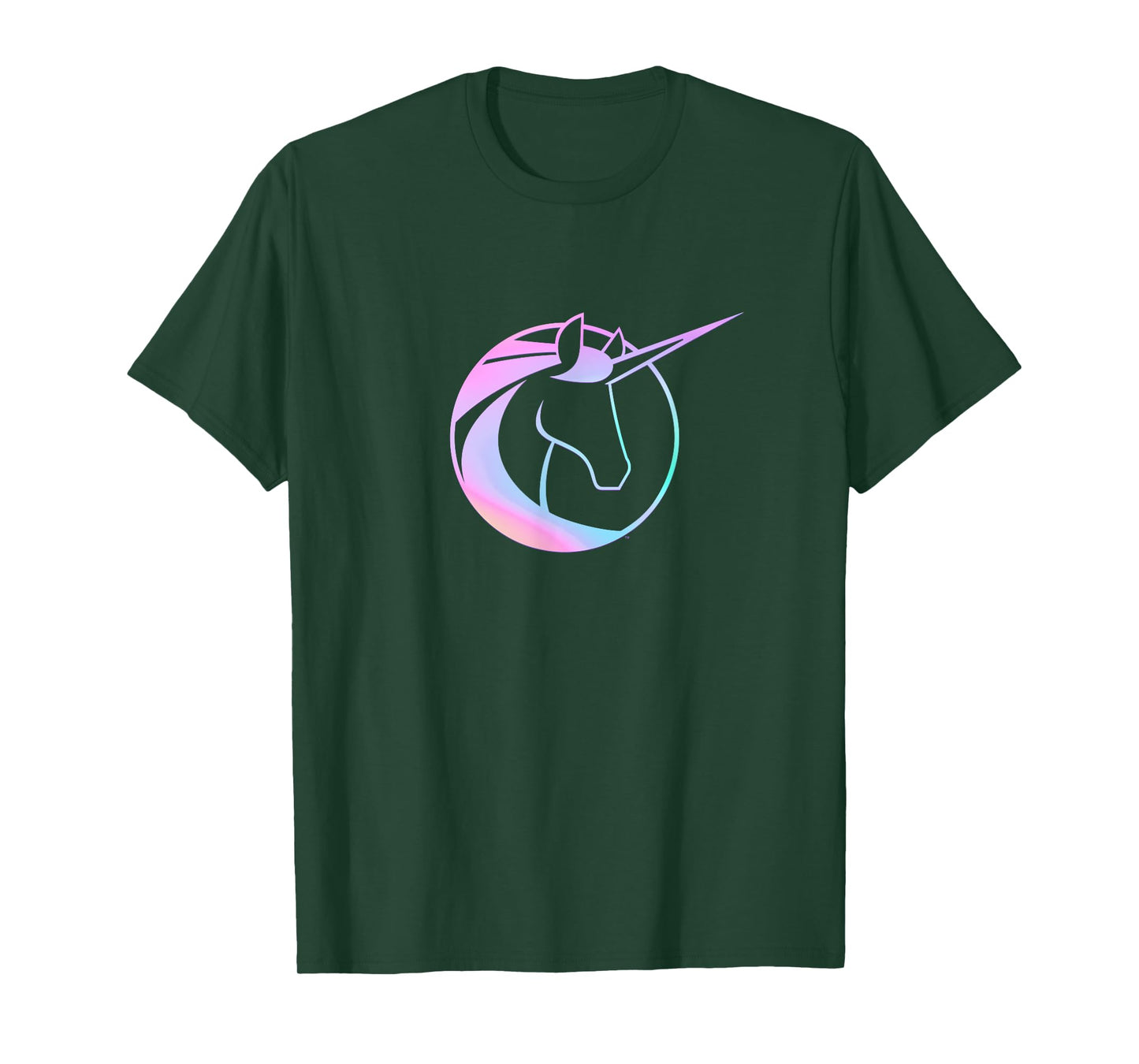 Unicorn Academy Icon and Logo Front and Back Print T-Shirt