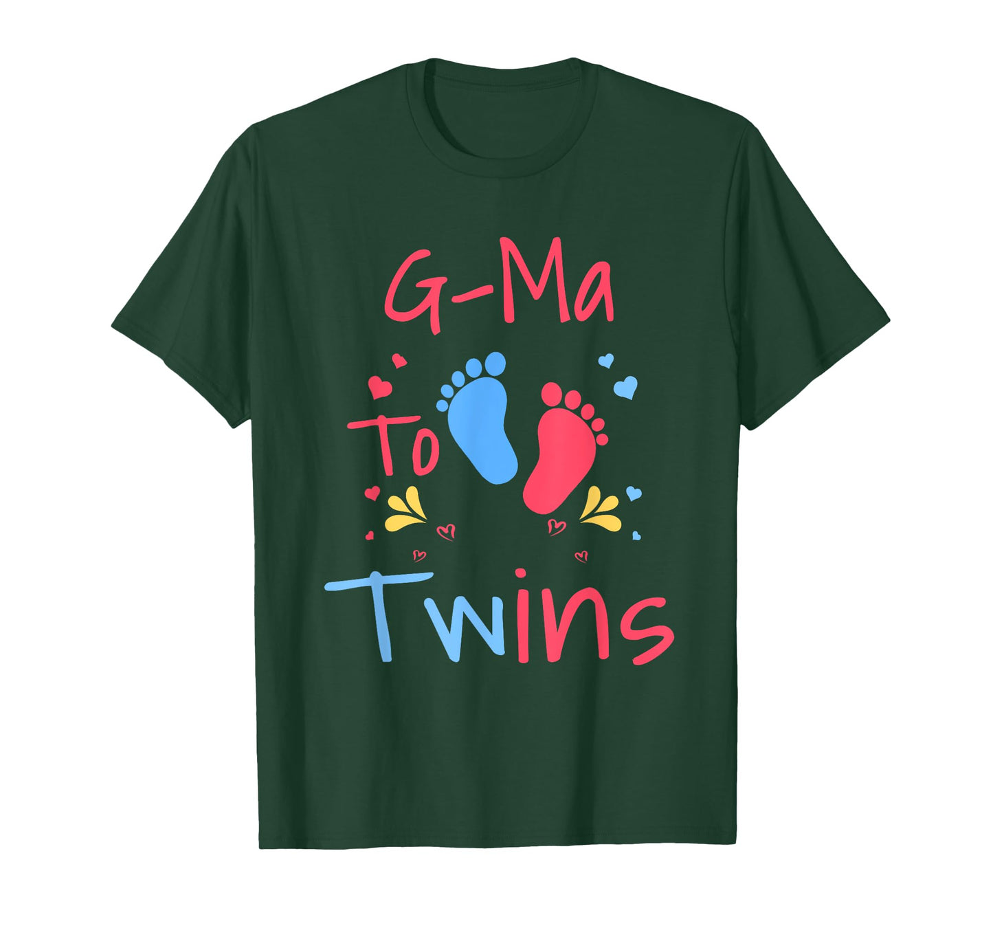 Soon to Be G-Ma to Twins Cute Girl Boy Vintage Xmas T-Shirt