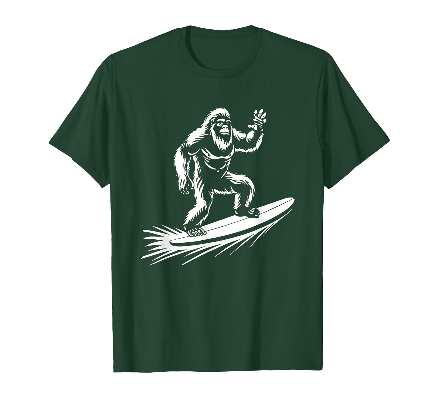 Surfing Bigfoot - Funny Hawaiian Sasquatch Surfer T-Shirt