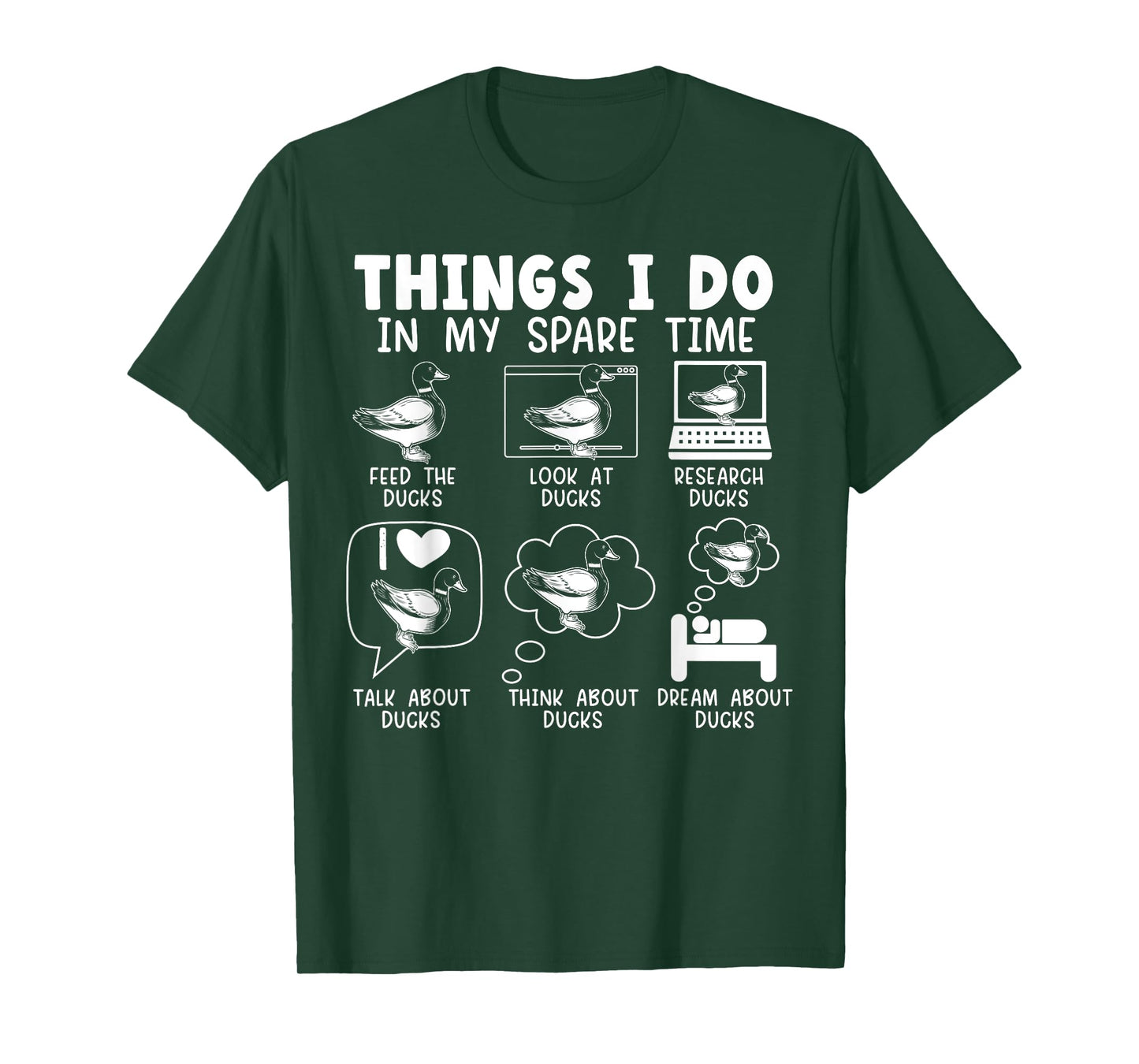 Things I Do In My Spare Time Ducks Duckling Duck Lover Bird T-Shirt