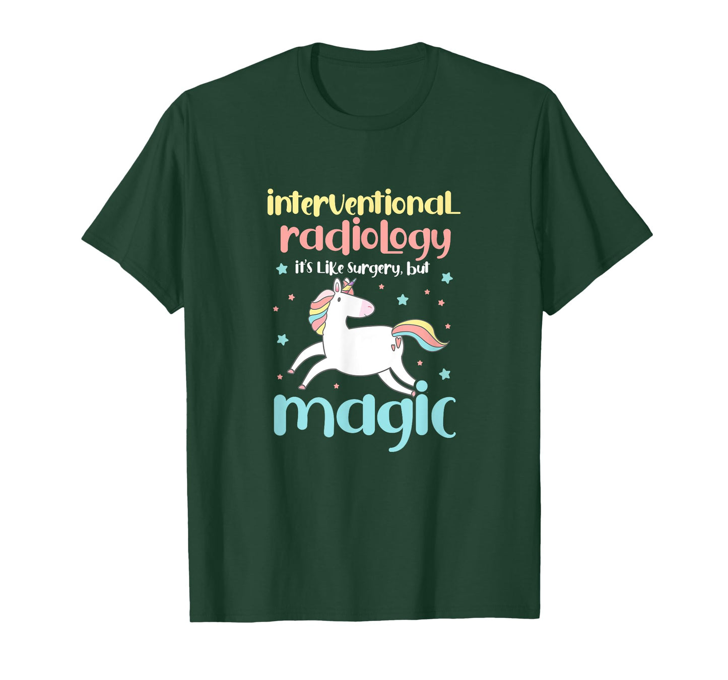 Interventional Radiology Radiologist Rad Tech Unicorn T-Shirt
