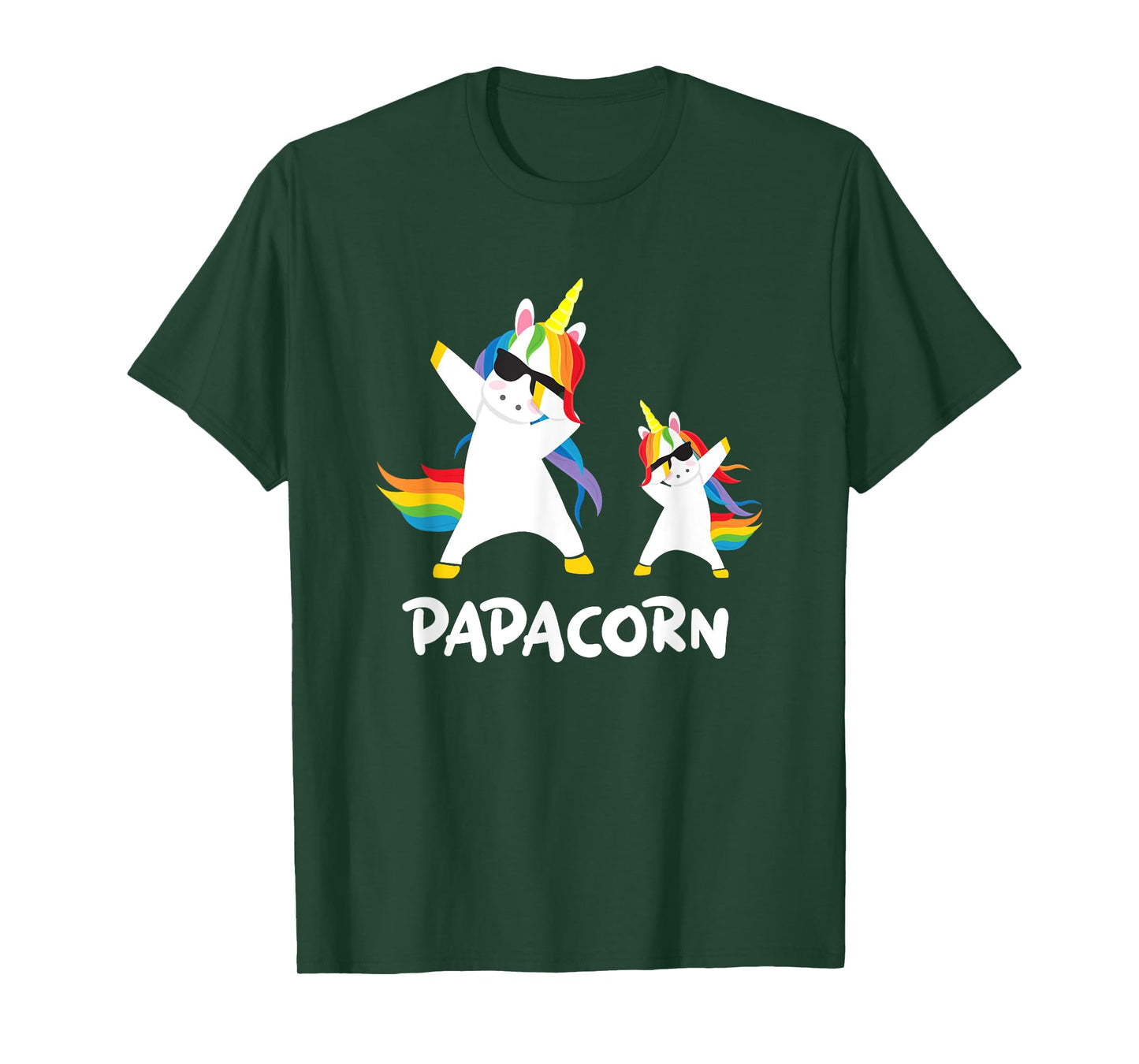 Funny Grandpa Dad Papa Unicorn Papacorn Dab Dabbing T Shirt T-Shirt