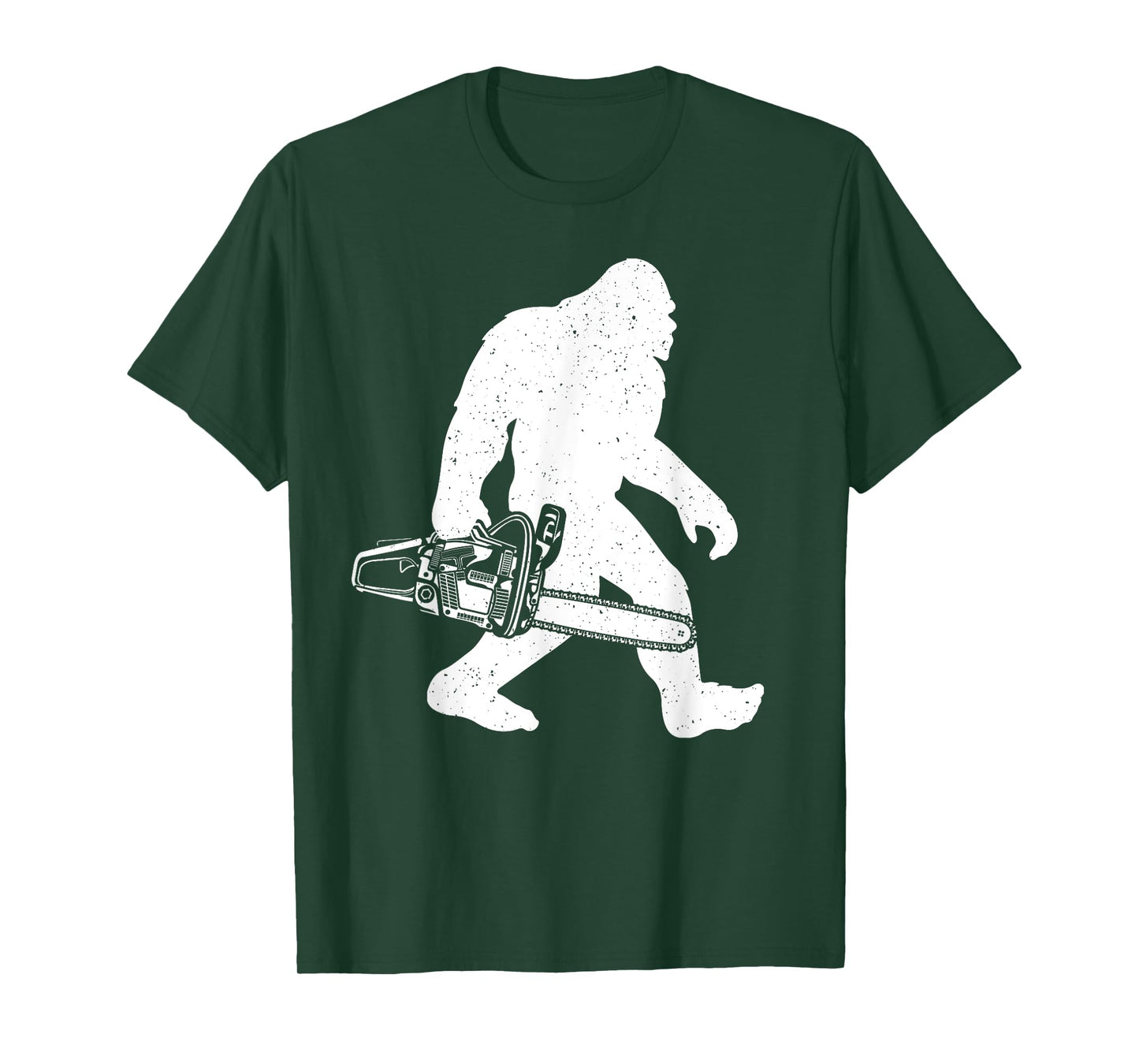 Cool Lumberjack Art For Men Women Bigfoot Sasquatch Chainsaw T-Shirt