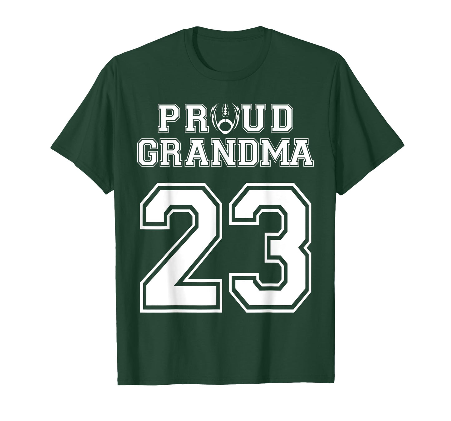 Custom Proud Football Grandma Number 23 Personalized Women T-Shirt