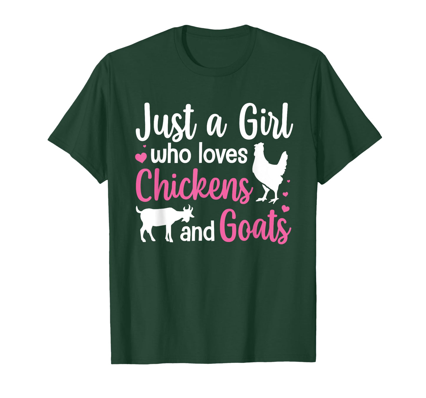 Cool Chicken Goat Design For Women Girls Pygmy Goat Lover T-Shirt