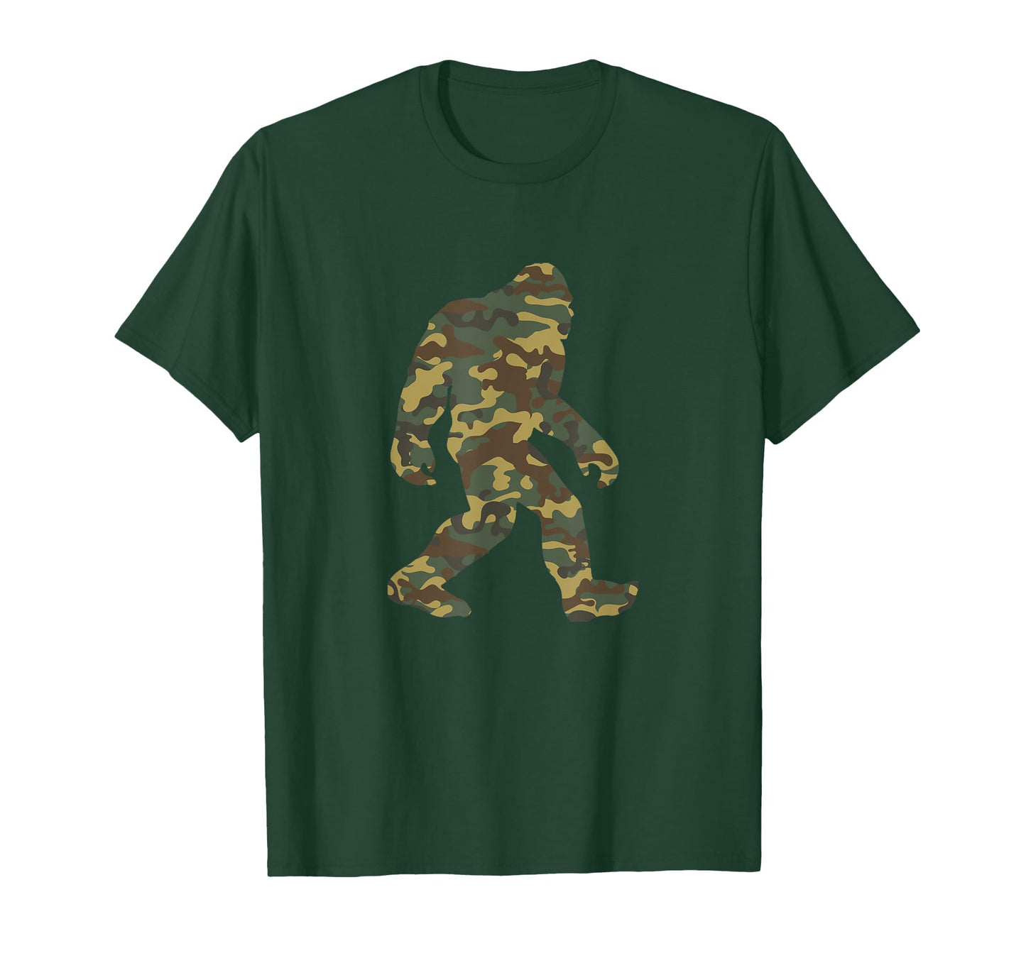 Camouflage Bigfoot Sasquatch Camo Army Pattern Big Foot Tee T-Shirt