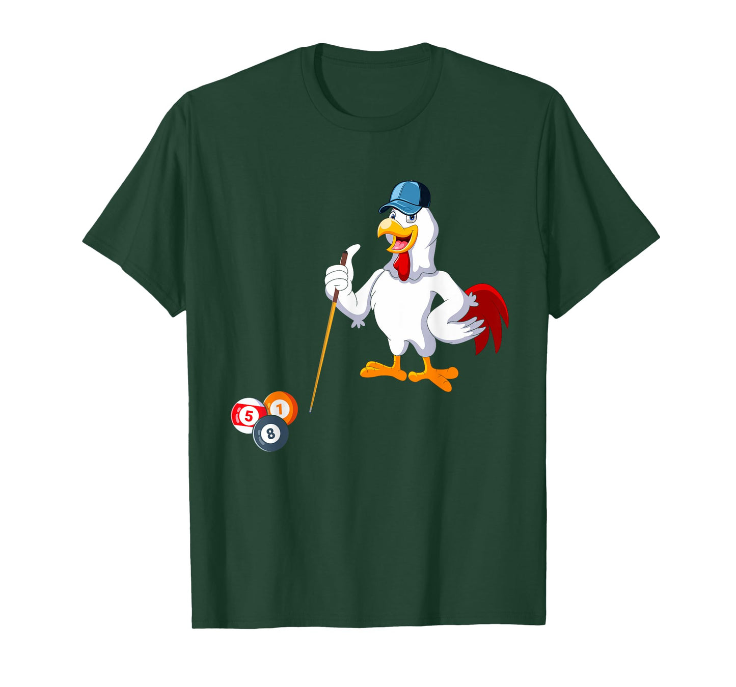 Chicken Playing Billiards Costume Billiards Player Family T-Shirt