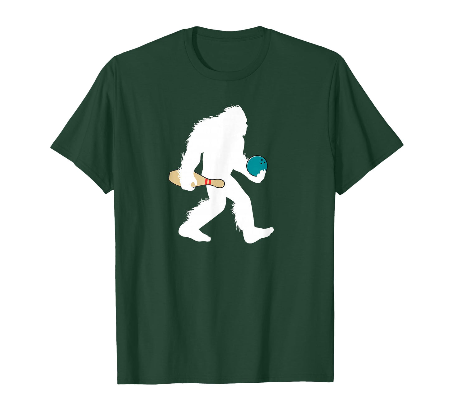 Bigfoot Bowling Funny Sport Lane Sasquatch Bowler T-Shirt