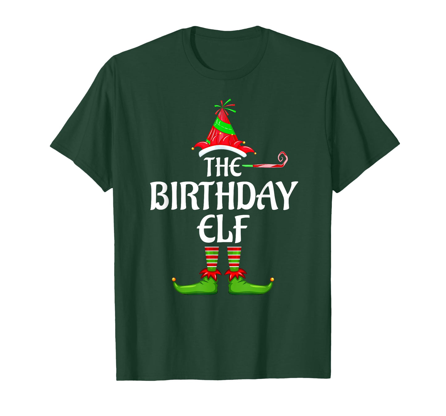 Birthday Elf Matching Family Group Christmas Party T-Shirt