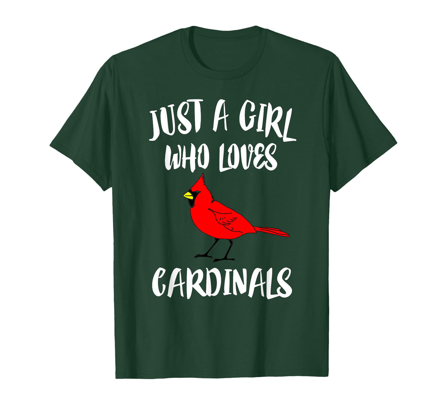 Just a Girl Who Loves Cardinals T-Shirt Bird Birding Gift T-Shirt