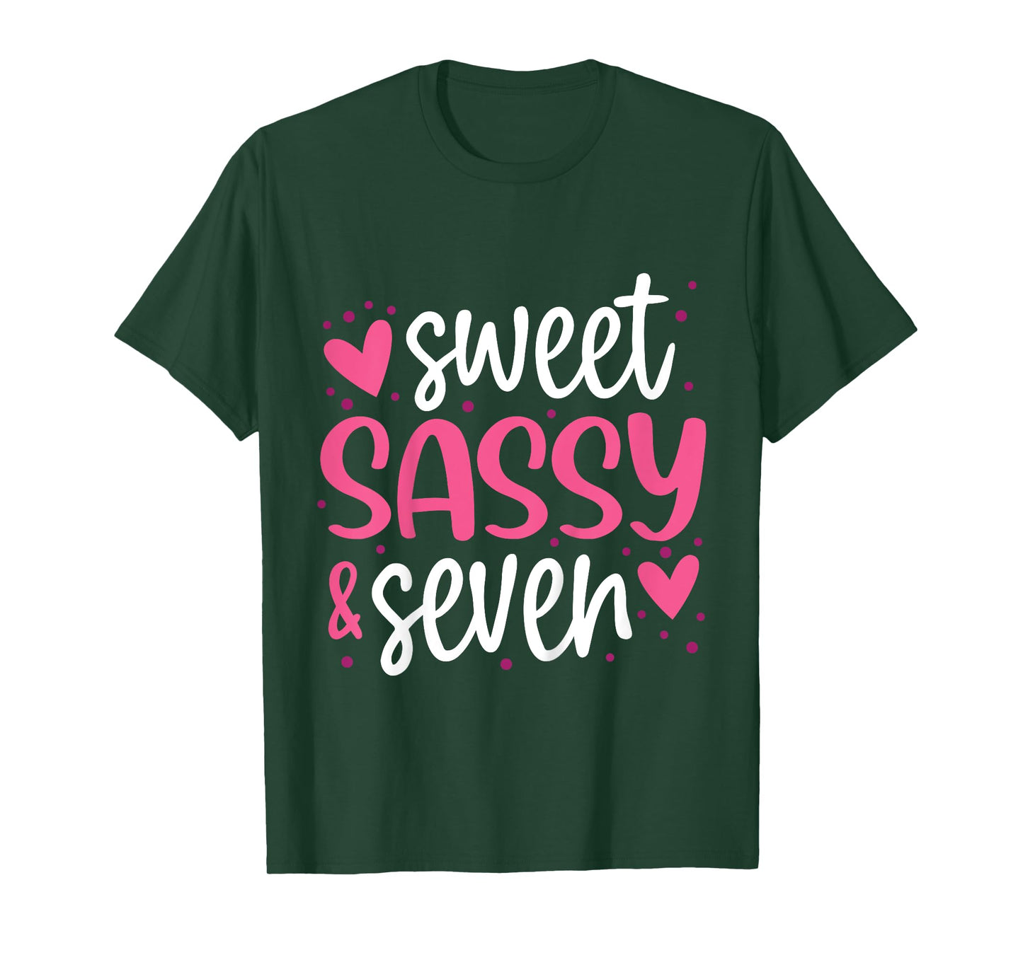 Sweet Sassy and Seven 7th Birthday Girls 7 Years Old T-Shirt